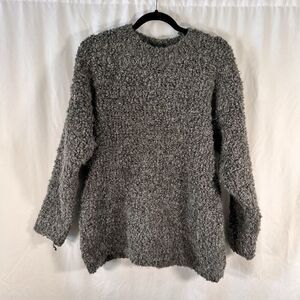 Gleneden Wool Blend Sweater Men's Medium Grey Knit Long Sleeve Pullover